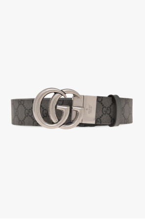 値下❗️本日まで❗️GUCCI BELT GG ベルト GG Supreme Black And Grey Belt With G Buckle | GUCCI® US